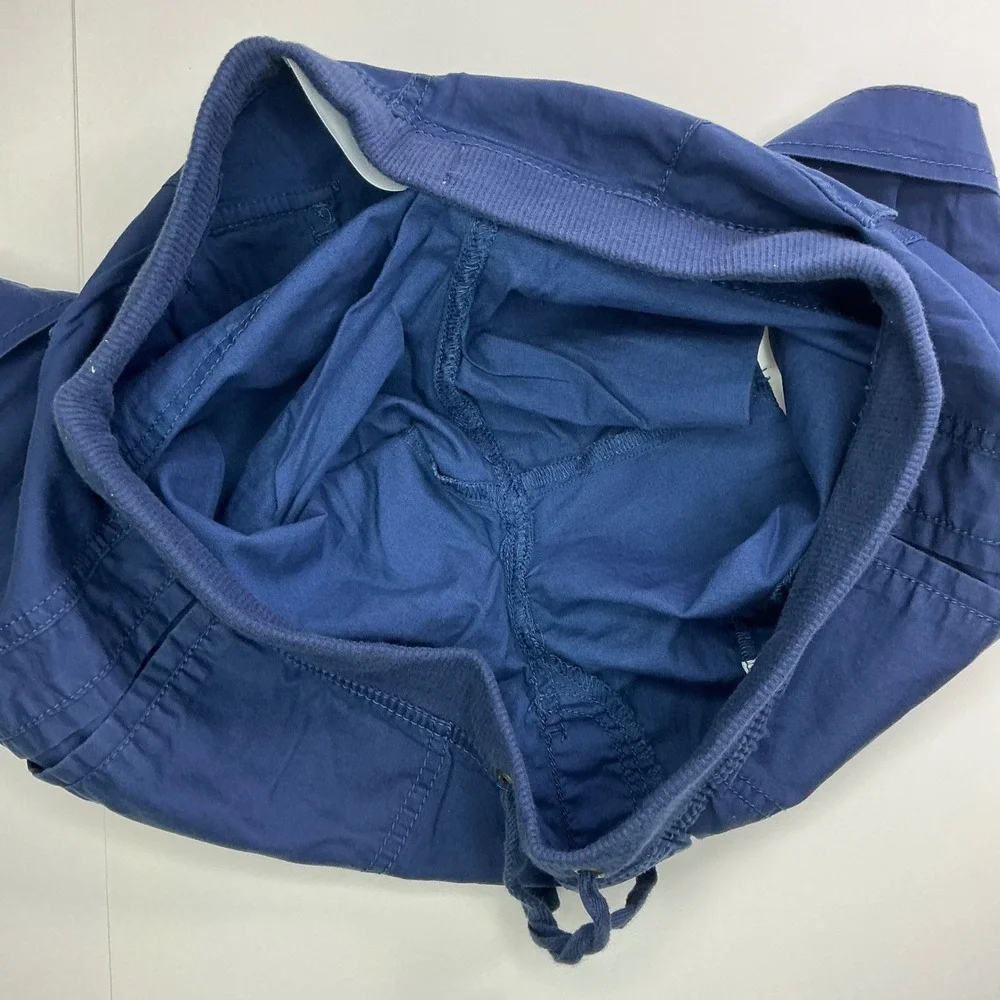 Sonoma Blue Utility Cargo Shorts Womens 10 Elastic Waist Drawstring Cuffed